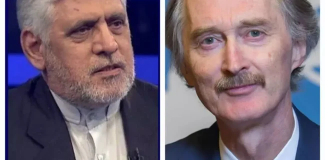 گفتگوی نماینده ویژه دبیرکل سازمان ملل در امور سوریه با نماینده ویژه وزیر امور خارجه در امور سوریه